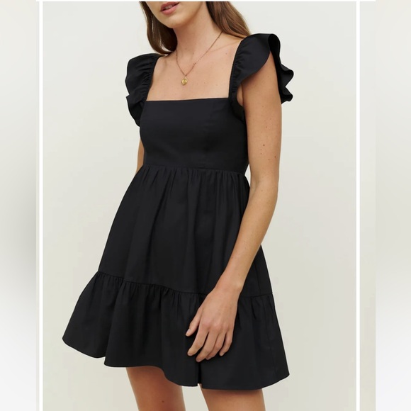 reformation jeune dress, black - Picture 6 of 7